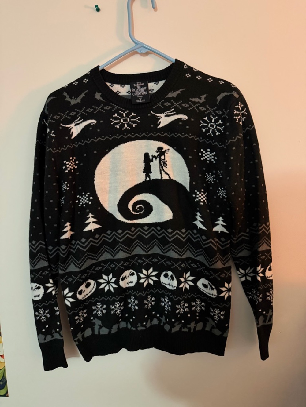 Disney Black & White The Nightmare Before Christmas Crewneck Sweater